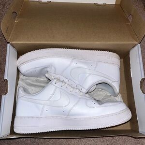 Men's White Air Force Ones size 12